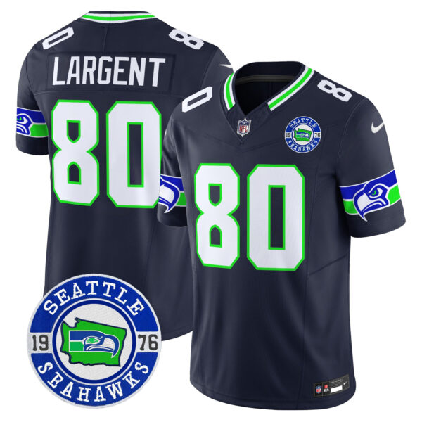 Men's Seahawks 2025 Seattle Est. 1976 Patch Vapor Limited Jersey - All Stitched - Image 23