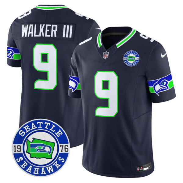 Men's Seahawks 2025 Seattle Est. 1976 Patch Vapor Limited Jersey - All Stitched - Image 22