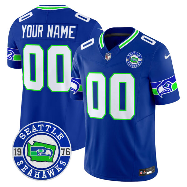 Seahawks 2025 Seattle Est. 1976 Patch Vapor Limited Custom Jersey - All Stitched - Image 5
