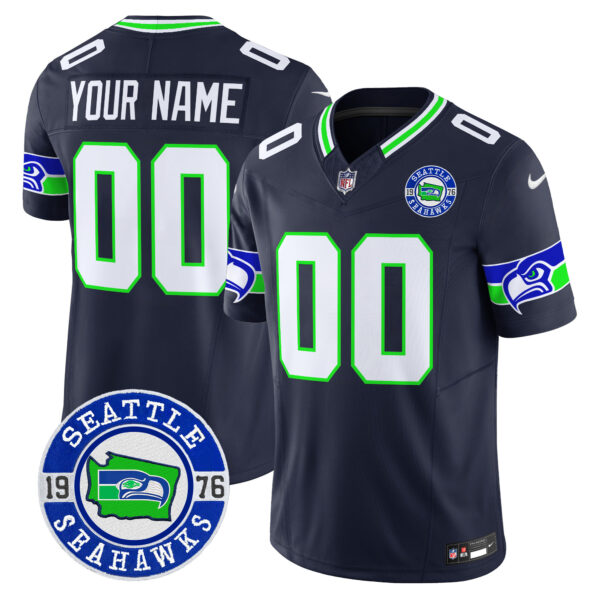 Seahawks 2025 Seattle Est. 1976 Patch Vapor Limited Custom Jersey - All Stitched - Image 3