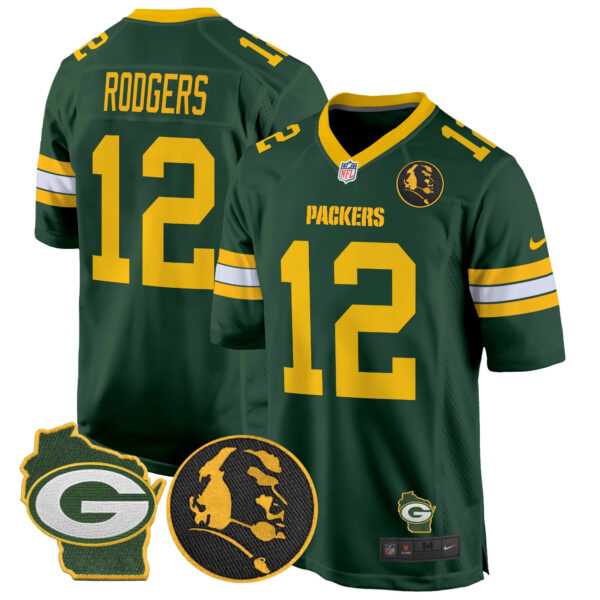 Men's Packers John Madden & Home Patch Game Jersey - All Stitched - Image 20