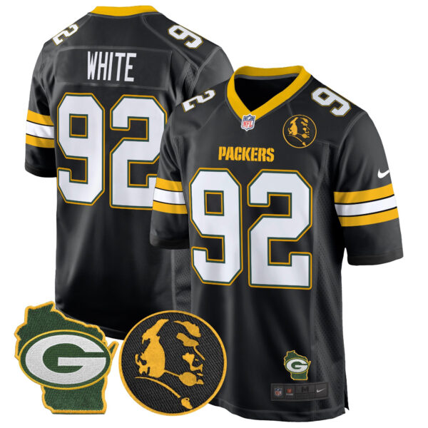 Men's Packers John Madden & Home Patch Game Jersey - All Stitched - Image 38