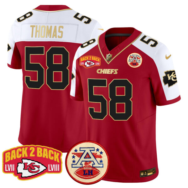 Men's Chiefs Super Back 2 Back Patch Vapor Limited Jersey - All Stitched - Image 11