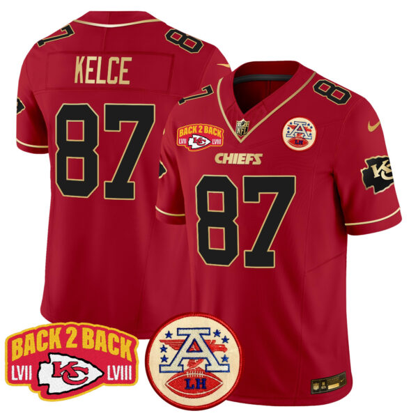Men's Chiefs Super Back 2 Back Patch Vapor Limited Jersey - All Stitched - Image 26
