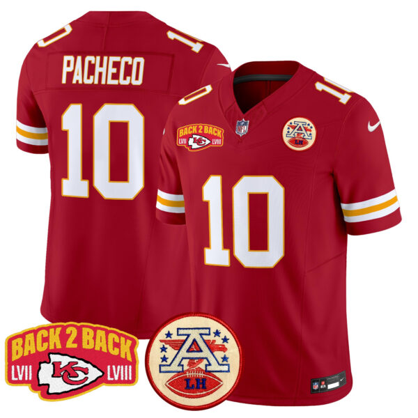 Men's Chiefs Super Back 2 Back Patch Vapor Limited Jersey - All Stitched - Image 44