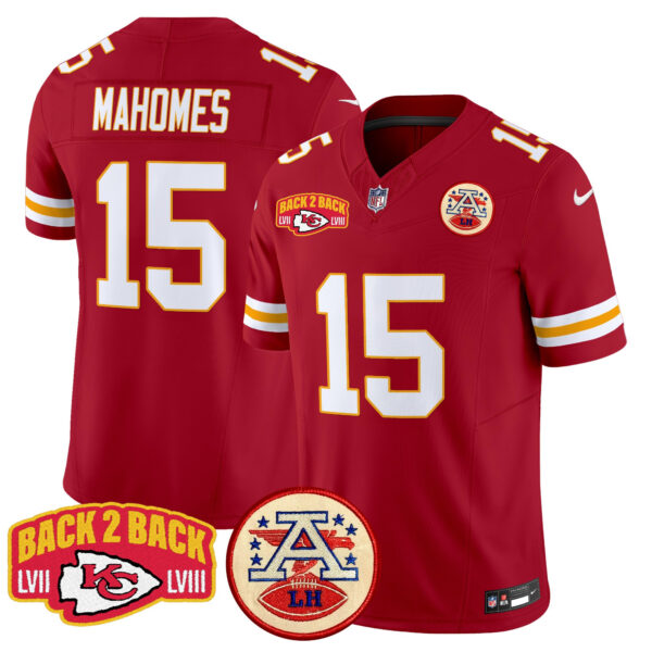 Men's Chiefs Super Back 2 Back Patch Vapor Limited Jersey - All Stitched - Image 41