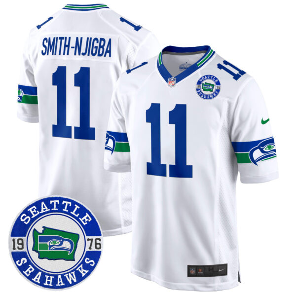 Men's Seahawks Throwback Est. 1976 Patch Game Jersey - All Stitched - Image 29