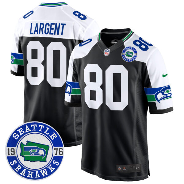 Men's Seahawks Throwback Est. 1976 Patch Game Jersey - All Stitched - Image 7