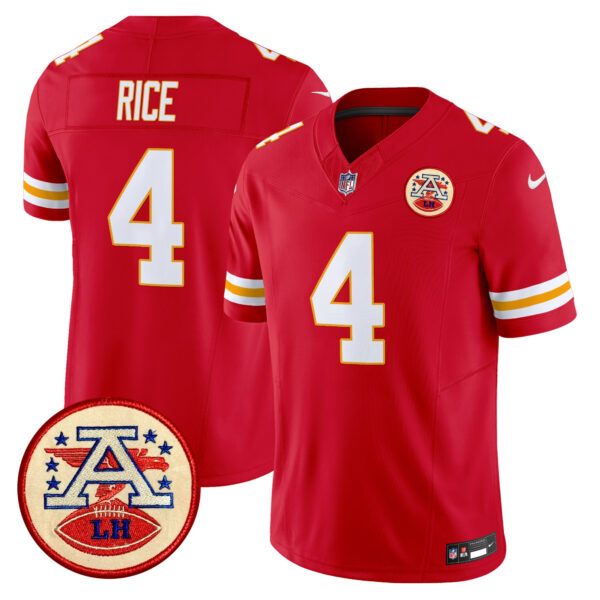 Men's Chiefs 2024 Lamar Hunt Patch Vapor Limited Jersey - All Stitched - Image 47