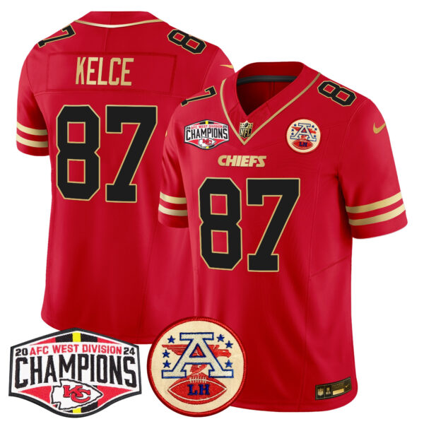 Men's Chiefs 2024 AFC West Division Champions Patch Vapor Limited Jersey - All Stitched - Image 18