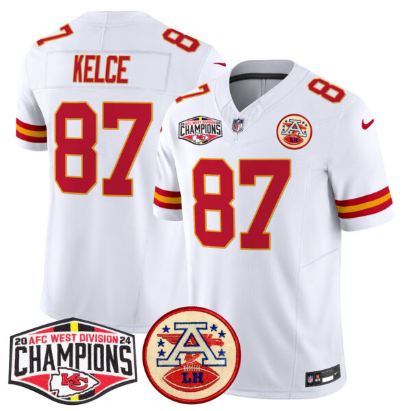 Men's Chiefs 2024 AFC West Division Champions Patch Vapor Limited Jersey - All Stitched - Image 50