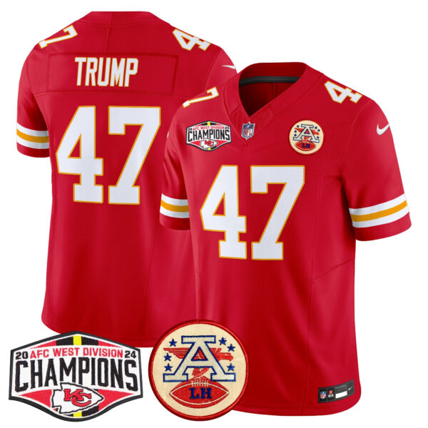 Men's Chiefs 2024 AFC West Division Champions Patch Vapor Limited Jersey - All Stitched - Image 48