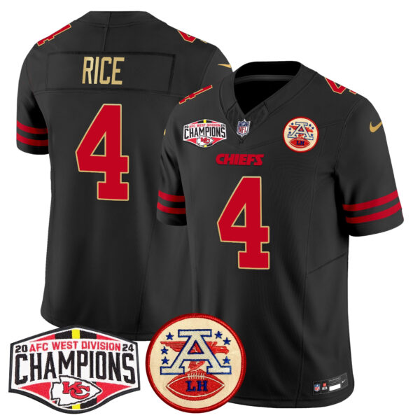Men's Chiefs 2024 AFC West Division Champions Patch Vapor Limited Jersey - All Stitched - Image 39