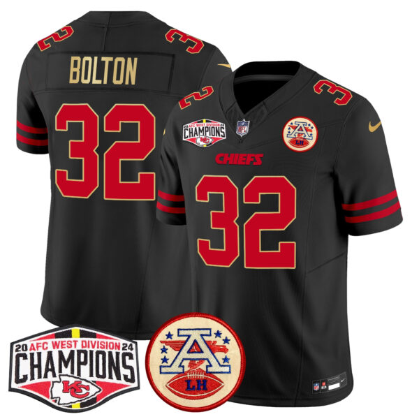 Men's Chiefs 2024 AFC West Division Champions Patch Vapor Limited Jersey - All Stitched - Image 38
