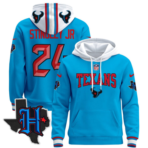 Men's Houston Texans 2024 Pullover Hoodie V3 - All Stitched - Image 5