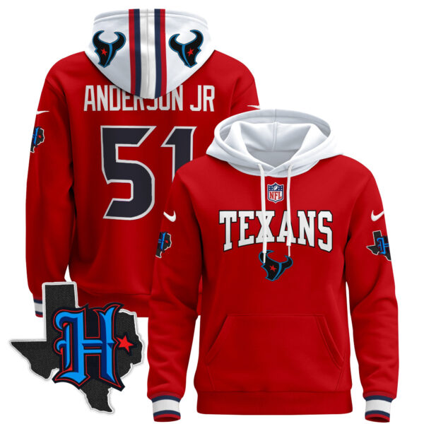 Men's Houston Texans 2024 Pullover Hoodie V3 - All Stitched - Image 37