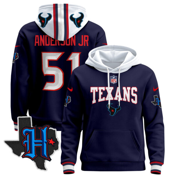 Men's Houston Texans 2024 Pullover Hoodie V3 - All Stitched - Image 27