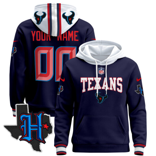 Houston Texans 2024 Custom Pullover Hoodie V3 - All Stitched - Image 2