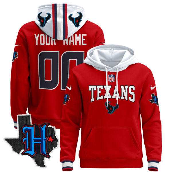 Houston Texans 2024 Custom Pullover Hoodie V3 - All Stitched - Image 4