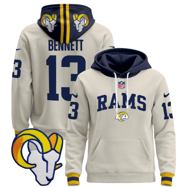 Men's Los Angeles Rams 2024 Pullover Hoodie V2 - All Stitched - Image 27