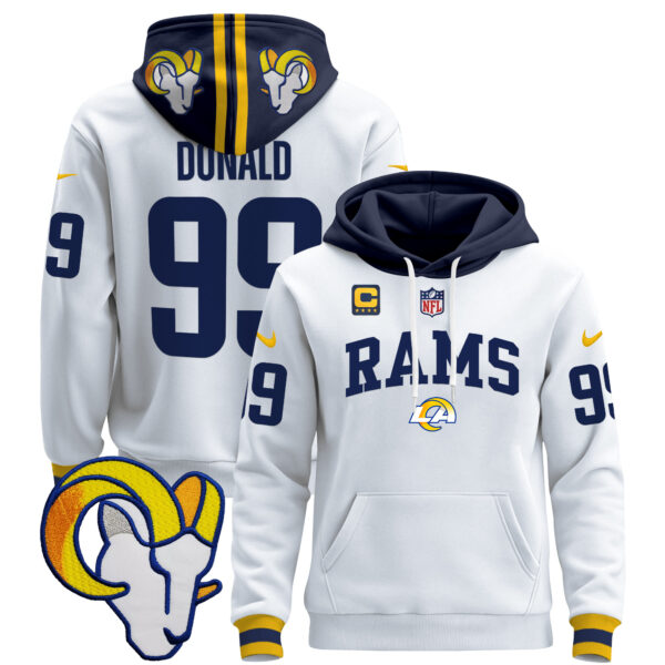 Men's Los Angeles Rams 2024 Pullover Hoodie V2 - All Stitched - Image 8