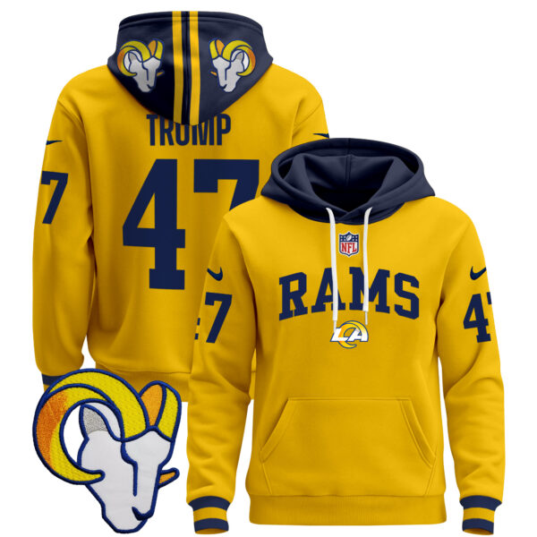 Men's Los Angeles Rams 2024 Pullover Hoodie V2 - All Stitched - Image 21