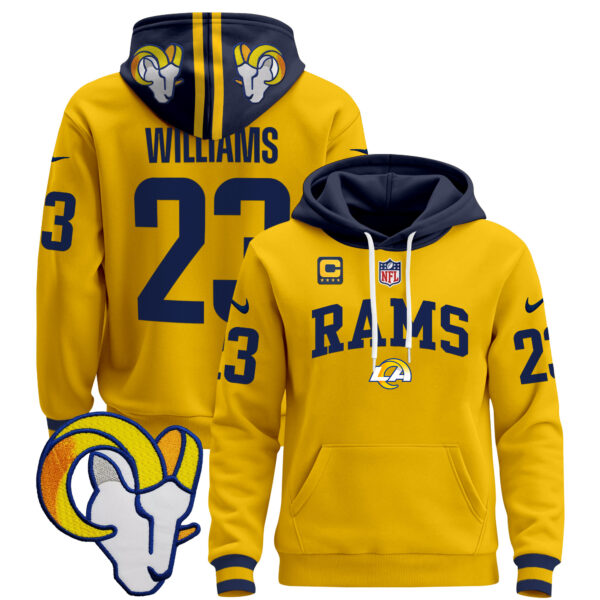 Men's Los Angeles Rams 2024 Pullover Hoodie V2 - All Stitched - Image 18