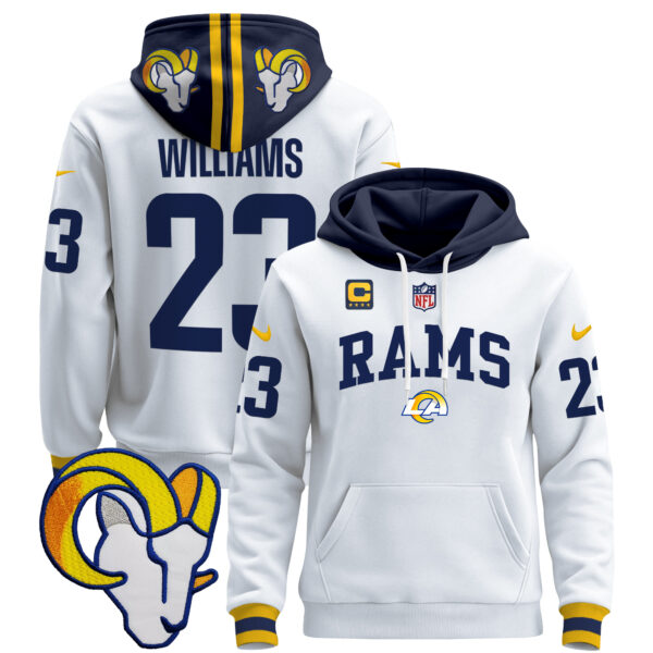 Men's Los Angeles Rams 2024 Pullover Hoodie V2 - All Stitched - Image 11