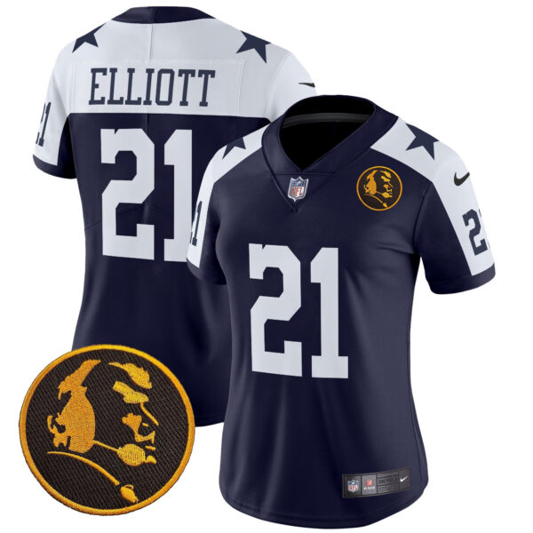 Women's Cowboys Texas & John Madden Patch Vapor Limited Jersey V2 - All Stitched - Image 7
