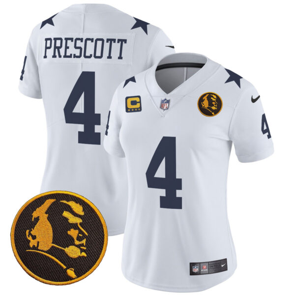 Women's Cowboys Texas & John Madden Patch Vapor Limited Jersey V2 - All Stitched - Image 38