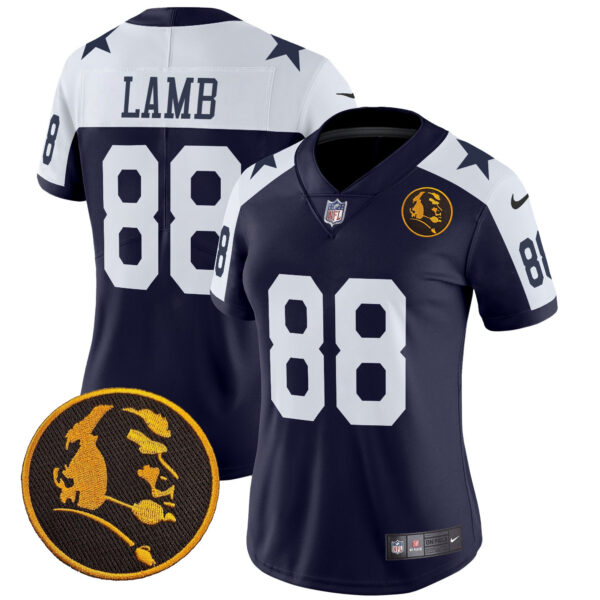 Women's Cowboys Texas & John Madden Patch Vapor Limited Jersey V2 - All Stitched - Image 4