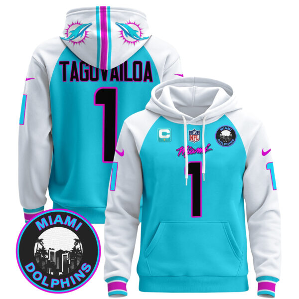 Men's Dolphins "Miami Vice" Pullover Hoodie - All Stitched - Image 46