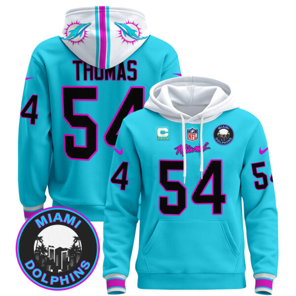 Men's Dolphins "Miami Vice" Pullover Hoodie - All Stitched - Image 6