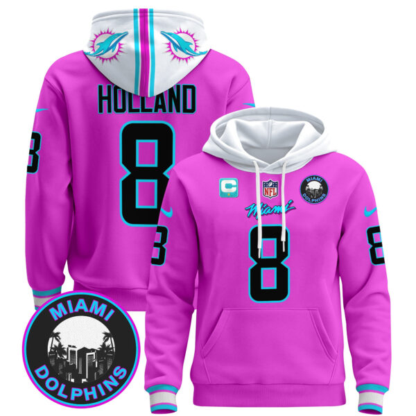 Men's Dolphins "Miami Vice" Pullover Hoodie - All Stitched - Image 31