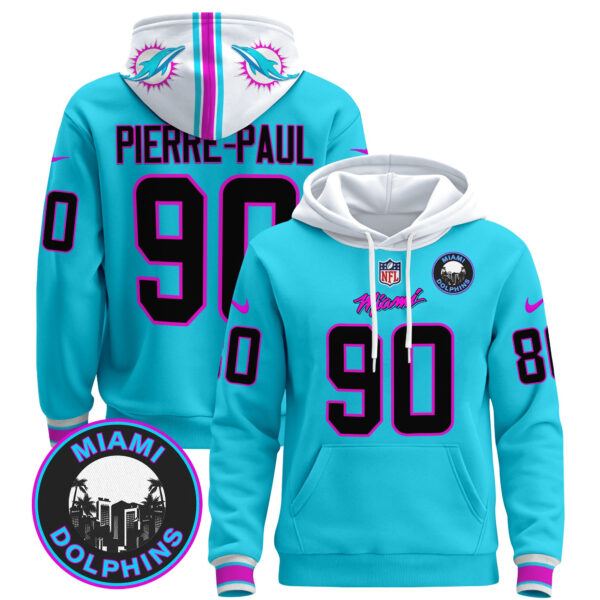 Men's Dolphins "Miami Vice" Pullover Hoodie - All Stitched - Image 8