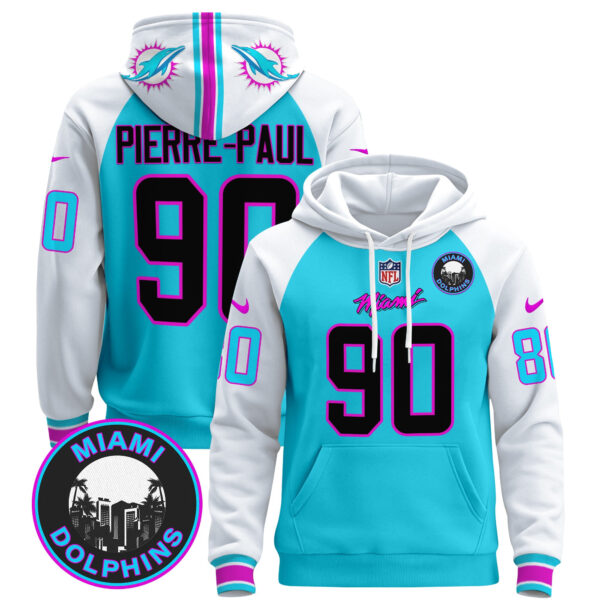 Men's Dolphins "Miami Vice" Pullover Hoodie - All Stitched - Image 53