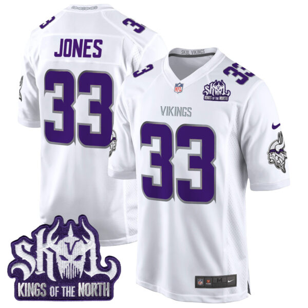 Men's Minnesota Vikings King Of The North Patch Throwback Game Jersey - All Stitched - Image 41