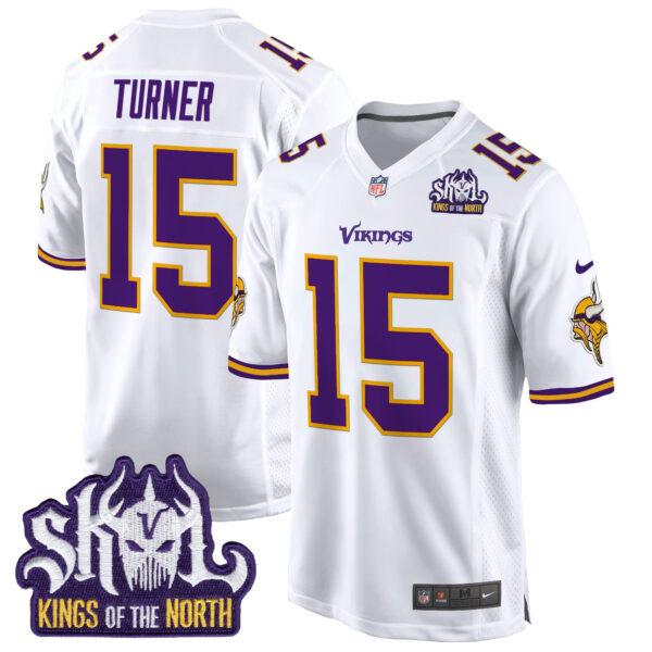 Men's Minnesota Vikings King Of The North Patch Throwback Game Jersey - All Stitched - Image 31