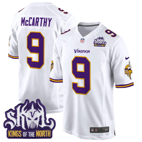 Men's Minnesota Vikings King Of The North Patch Throwback Game Jersey - All Stitched - Image 30
