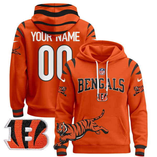 Bengals 2024 Custom Pullover Hoodie V2 - All Stitched - Image 4