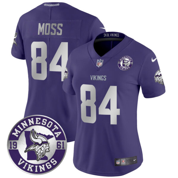 Women's Minnesota Vikings 2024 Vapor Limited Jersey - Est. 1961 Patch - All Stitched - Image 49