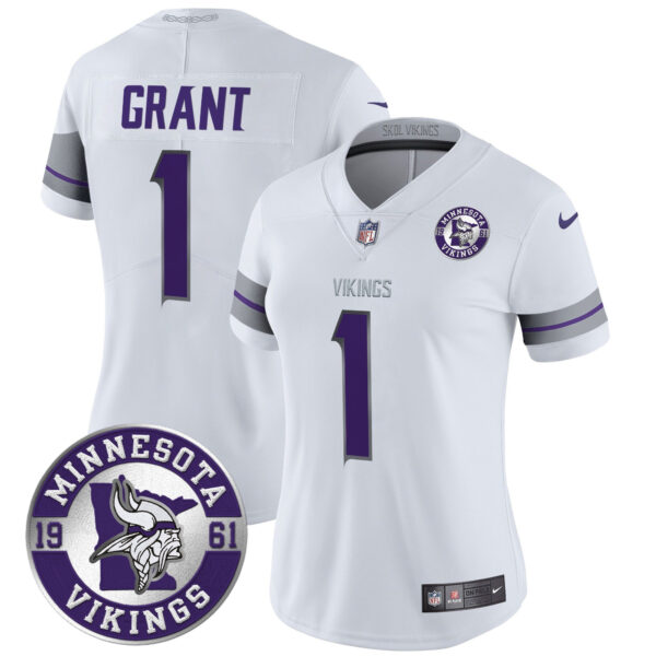 Women's Minnesota Vikings 2024 Vapor Limited Jersey - Est. 1961 Patch - All Stitched - Image 16