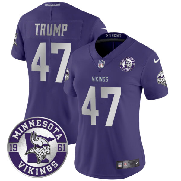Women's Minnesota Vikings 2024 Vapor Limited Jersey - Est. 1961 Patch - All Stitched - Image 50