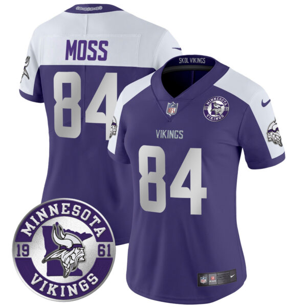 Women's Minnesota Vikings 2024 Vapor Limited Jersey - Est. 1961 Patch - All Stitched - Image 39