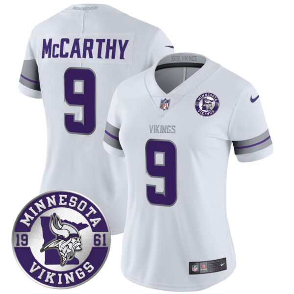 Women's Minnesota Vikings 2024 Vapor Limited Jersey - Est. 1961 Patch - All Stitched - Image 13