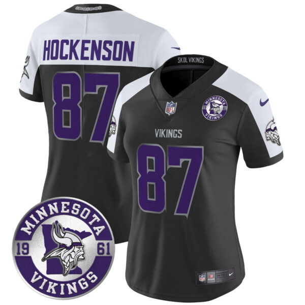 Women's Minnesota Vikings 2024 Vapor Limited Jersey - Est. 1961 Patch - All Stitched - Image 28