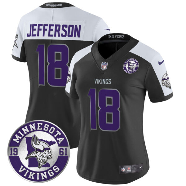 Women's Minnesota Vikings 2024 Vapor Limited Jersey - Est. 1961 Patch - All Stitched - Image 22
