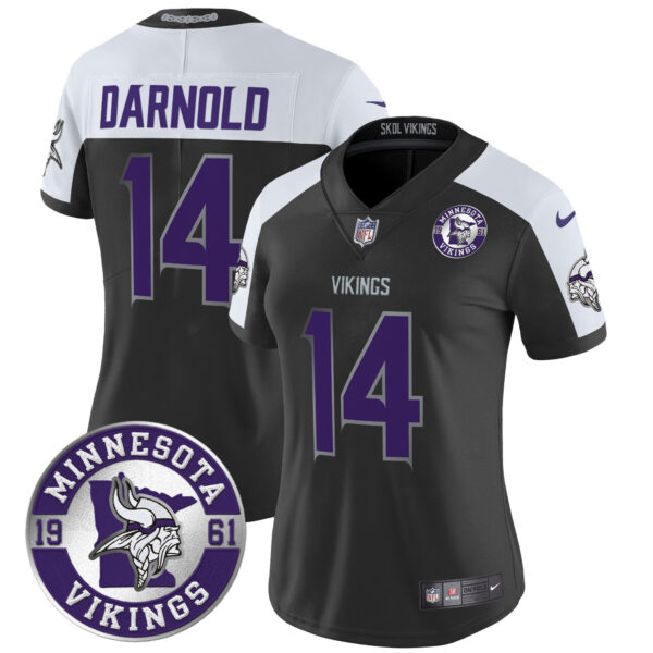 Women's Minnesota Vikings 2024 Vapor Limited Jersey - Est. 1961 Patch - All Stitched - Image 21
