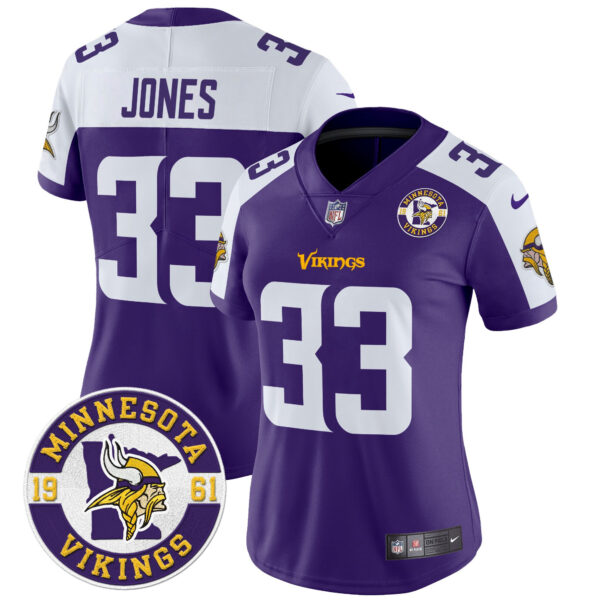 Women's Minnesota Vikings 2024 Vapor Limited Jersey V2 - Est. 1961 Patch - All Stitched - Image 5