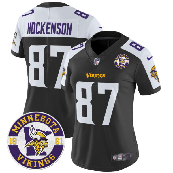 Women's Minnesota Vikings 2024 Vapor Limited Jersey V2 - Est. 1961 Patch - All Stitched - Image 17